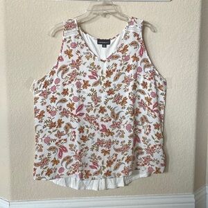 Fortune + Ivy Sleeveless Floral Top Size XXL